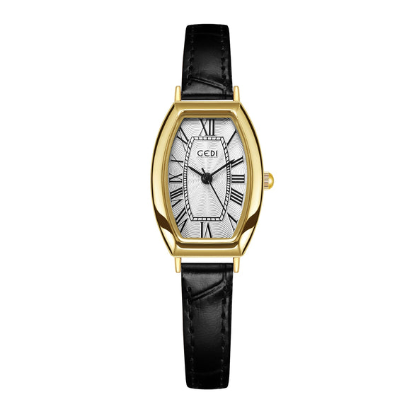 Women's Vintage Barrel Dial Alloy Case Belt Strap Quartz Watch