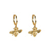 Women's Vintage Bee Earrings With Silver Needle And Copper Geometric Animal Design Electroplated Fashion Ear Jewelry