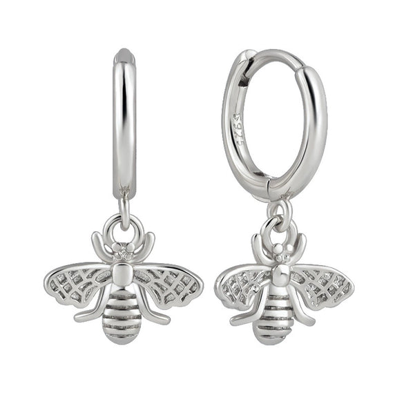 Women's Vintage Bee Earrings With Silver Needle And Copper Geometric Animal Design Electroplated Fashion Ear Jewelry