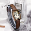 Women's Vintage Classic Barrelshaped Quartz Watch Alloy Case Mineral Reinforced Glass Mirror Stainless Steel Buckle