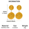 Women's Vintage Embossed Round Sunflower Drop Earrings Long Geometric Floral Design Goldplated Stainless Steel Faderesistant Wholesale Jewelry