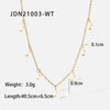 Women's Vintage Fashion Jewelry Stainless Steel And Titanium Steel Necklace With Pearl Millet Beads Tassel And Geometric Styling And Electroplating Treatment