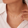 Women's Vintage Fashion Jewelry Stainless Steel And Titanium Steel Necklace With Pearl Millet Beads Tassel And Geometric Styling And Electroplating Treatment