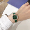 Women's Vintage Fashion Malachite Textured Stainless Steel Alloy Round Watch
