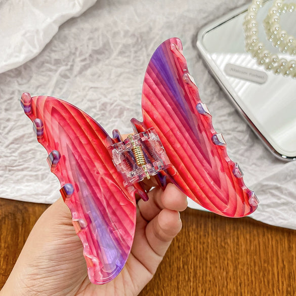 Women's Vintage Floral Acrylic Handmade Hair Grab Clip Hair Accessories