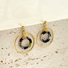 Women's Vintage Geometric Acrylic Hollow Water Drop Electroplated Earrings