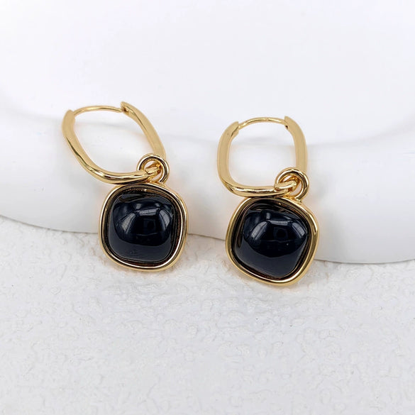 Women's Vintage Geometric Copper Earrings With Electroplated Finish Wholesale Fashion Jewelry