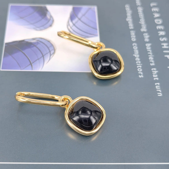 Women's Vintage Geometric Copper Earrings With Electroplated Finish Wholesale Fashion Jewelry