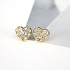 Women's Vintage Geometric Copper Earrings With Micro Pave Zircon Inlay Fashion Retro Statement Jewelry