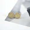 Women's Vintage Geometric Copper Earrings With Micro Pave Zircon Inlay Fashion Retro Statement Jewelry