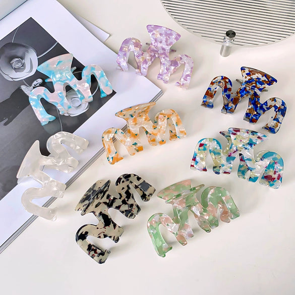 Women's Vintage Geometric Handmade Pvc Hair Grab Clip Jewelry Hair Accessories