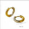 Women's Vintage Geometric Stainless Steel Electroplated Circle Ear Buckle Earrings