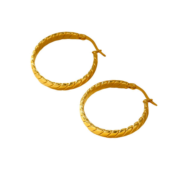 Women's Vintage Geometric Stainless Steel Electroplated Earrings Jewelry