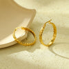Women's Vintage Geometric Stainless Steel Electroplated Earrings Jewelry