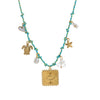 Women's Vintage Geometric Stainless Steel Electroplated Ocean Style Heart Flower Sun Rope Clavicle Chain Necklace