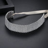 Women's Vintage Geometric Zircon Necklace Elegant Electroplated Copper Clavicle Chain With Mixed Gemstone Pendant