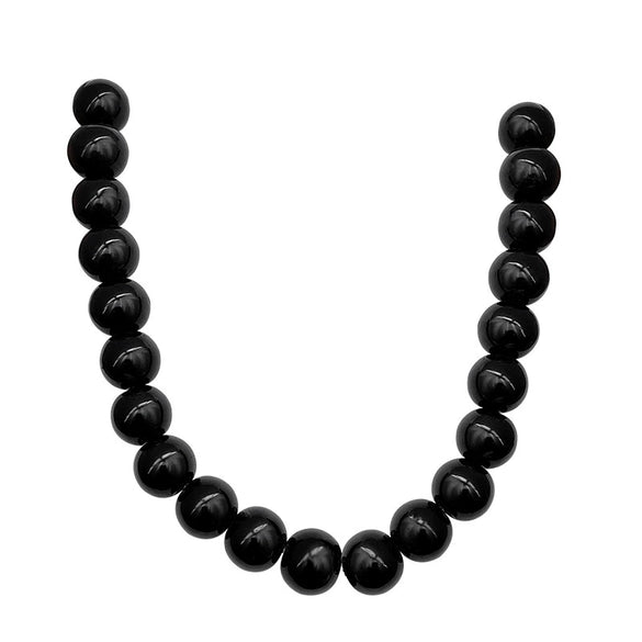 Women's Vintage Glass Glaze Geometric Pearl Chain Necklace With Electroplating