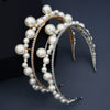 Women's Vintage Handmade Pearl And Diamond Hair Accessories For Bridal Use