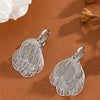 Women's Vintage Leaf Tassel Earrings With Golden Branches And Jade Leaves Electroplated Metal Statement Jewelry In A Light Luxury Floral Design