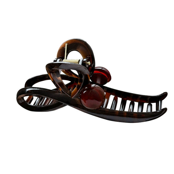 Women's Vintage Light Luxury Acrylic Round Bead Hair Clip Geometric Style Polished