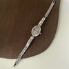 Women's Vintage Medieval Style Ovalshaped Metal Strap Stainless Steel Buckle Watch