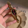 Women's Vintage Medieval Style Ovalshaped Metal Strap Stainless Steel Buckle Watch