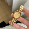 Women's Vintage Medieval Style Round Dial Watch With Flat Top Tapered Crown And Alloy Buckle
