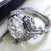Women's Vintage Palace Style Copper Zircon Geometric Bracelet And Ring