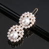 Women's Vintage Pearl Bow Frog Clip Hair Accessory Electroplated Alloy Hairpin For Bangs