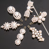 Women's Vintage Pearl Bow Frog Clip Hair Accessory Electroplated Alloy Hairpin For Bangs