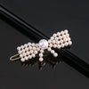 Women's Vintage Pearl Bow Frog Clip Hair Accessory Electroplated Alloy Hairpin For Bangs
