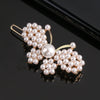 Women's Vintage Pearl Bow Frog Clip Hair Accessory Electroplated Alloy Hairpin For Bangs
