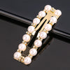 Women's Vintage Pearl Duckbill Hair Clip With Rhinestone Detail Elegant Simple Side Clasp Hair Accessory