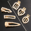 Women's Vintage Pearl Duckbill Hair Clip With Rhinestone Detail Elegant Simple Side Clasp Hair Accessory