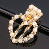 Women's Vintage Pearl Duckbill Hair Clip With Rhinestone Detail Elegant Simple Side Clasp Hair Accessory