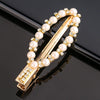 Women's Vintage Pearl Duckbill Hair Clip With Rhinestone Detail Elegant Simple Side Clasp Hair Accessory