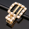 Women's Vintage Pearl Duckbill Hair Clip With Rhinestone Detail Elegant Simple Side Clasp Hair Accessory