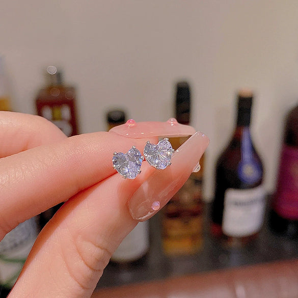 Women's Vintage Pearl Earrings With 925 Silver Needles Alloy Material Geometric Heart Bow Star Shape Electroplating