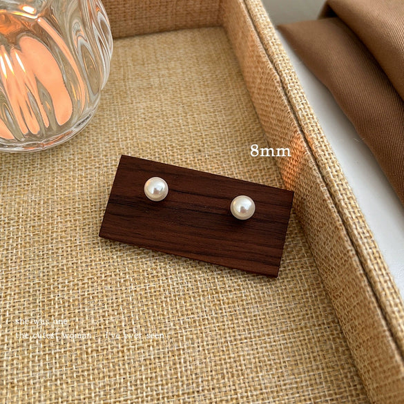 Women's Vintage Pearl Earrings With 925 Silver Needles Alloy Material Geometric Heart Bow Star Shape Electroplating