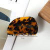 Women's Vintage Semi Round Acrylic Acetate Hair Grab Clip Handmade Ponytail Hair Accessory