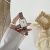Women's Vintage Simple Style Alloy Case Adhesive Magnetic Iron Suction Stone Mesh Belt Watch