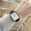 Women's Vintage Simple Style Alloy Case Adhesive Magnetic Iron Suction Stone Mesh Belt Watch