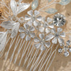 Women's Vintage Style Alloy Rhinestone Flower Hair Comb Handmade Electroplated Crystal Bridal Hair Accessory