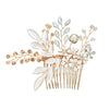 Women's Vintage Style Alloy Rhinestone Flower Hair Comb Handmade Electroplated Crystal Bridal Hair Accessory