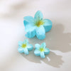 Women's Vintage Style Plumeria Flower Hair Clip Ps Material Baking Paint Process