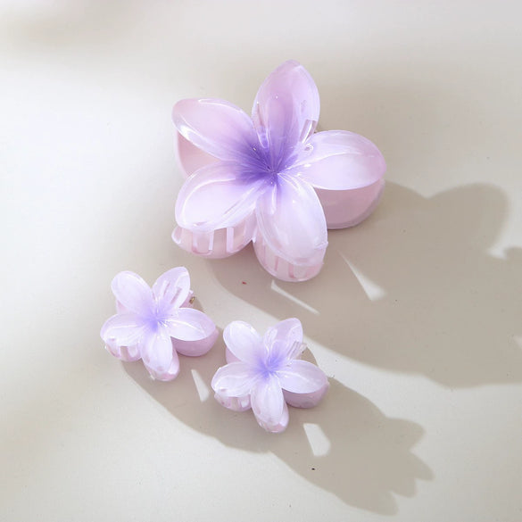 Women's Vintage Style Plumeria Flower Hair Clip Ps Material Baking Paint Process