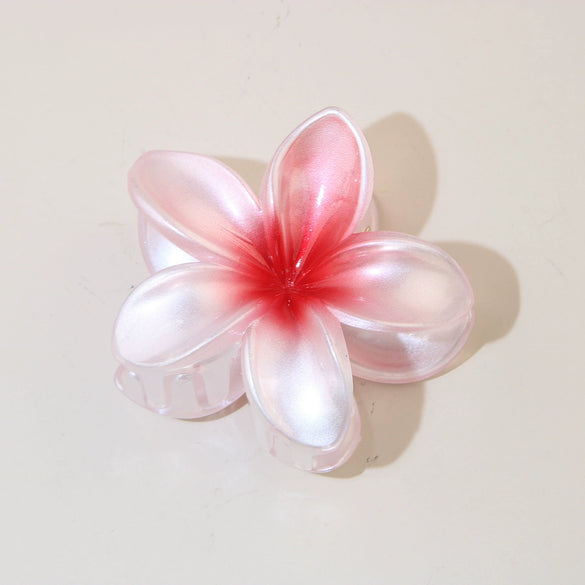 Women's Vintage Style Plumeria Flower Hair Clip Ps Material Baking Paint Process