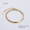 Women's Vintage Wave Pattern Titanium Steel And Stainless Steel 18K Gold Electroplated Bracelet