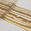 Women's Vintage Wave Pattern Titanium Steel And Stainless Steel 18K Gold Electroplated Bracelet