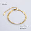 Women's Vintage Wave Pattern Titanium Steel And Stainless Steel 18K Gold Electroplated Bracelet